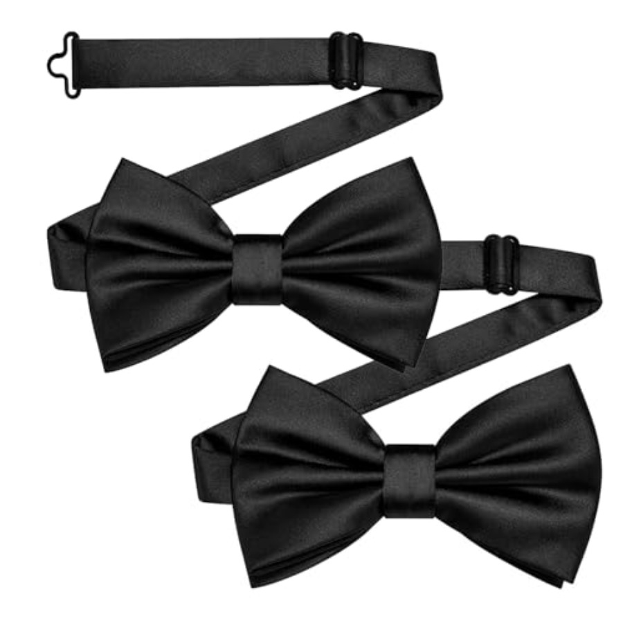 Bow Tie Pre Tied - Solid Color Pre-Tied Bow Ties for