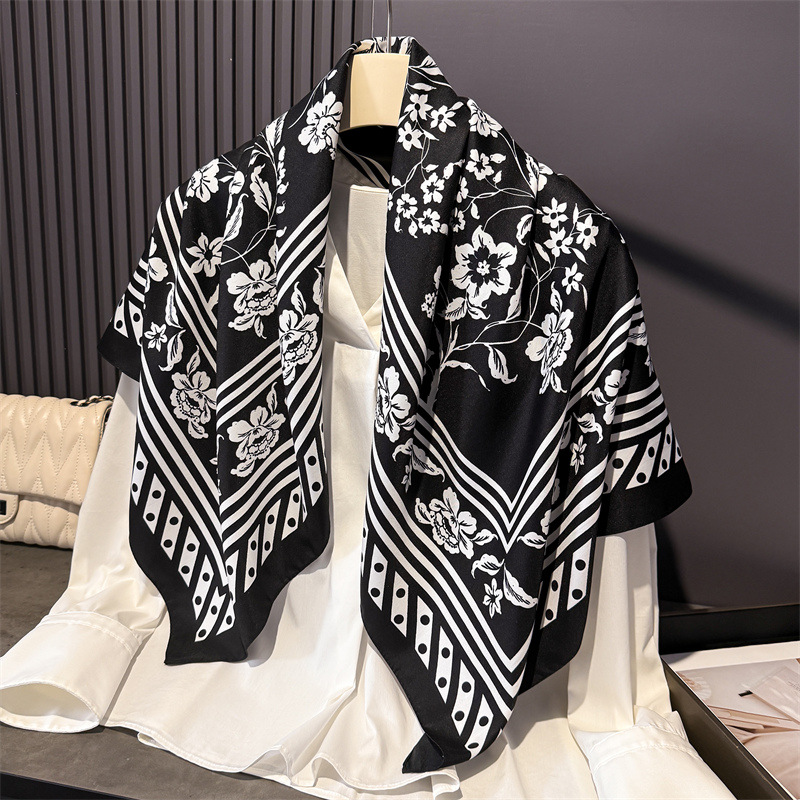 1pcs 90*90cm Floral Printed La – Bandana Cotton Bewertung und Preis