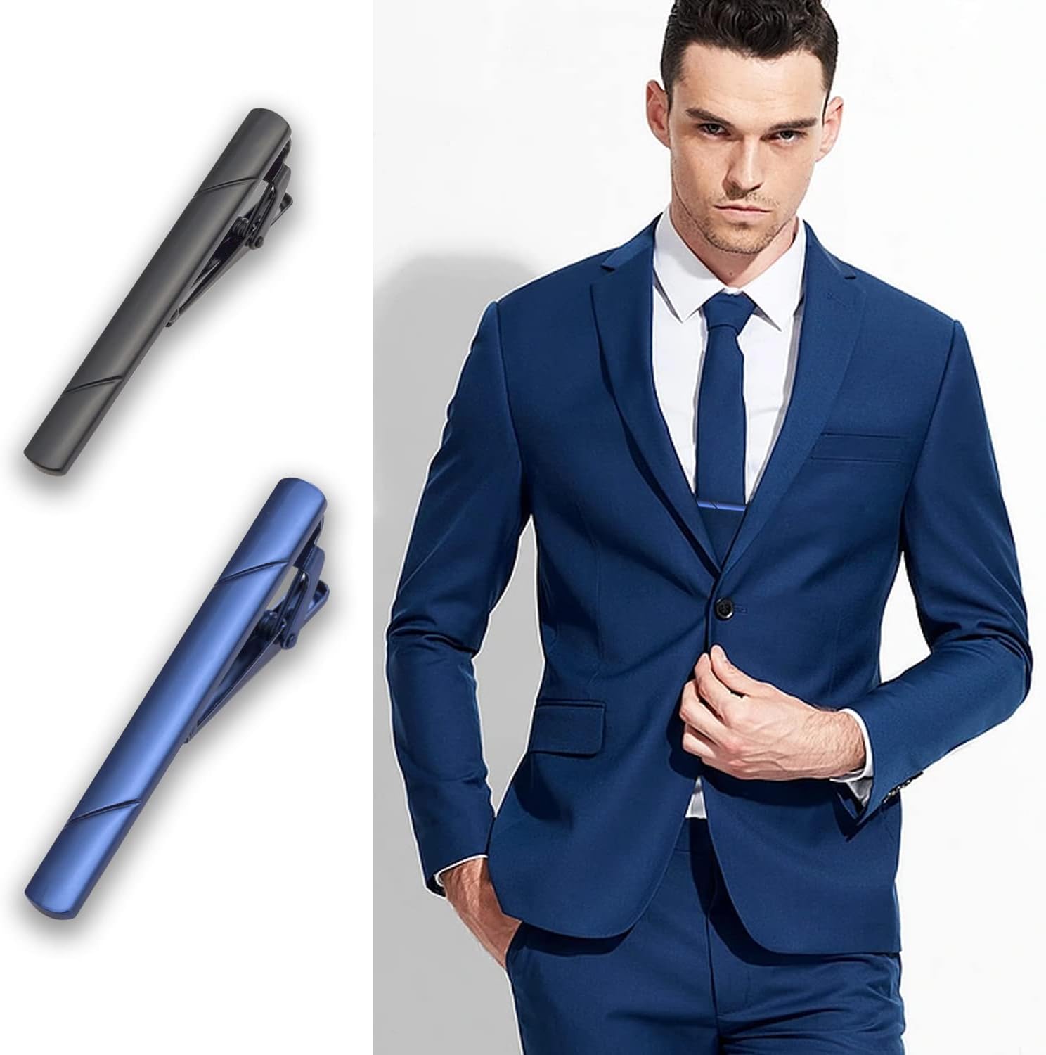4Pcs Tie Clips for Men with Gi – Tie Clip Silver Bewertung und Preis