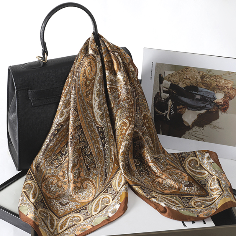 Bohemian Style Print Luxury Br – Silk Neck Scarf Bewertung und Preis