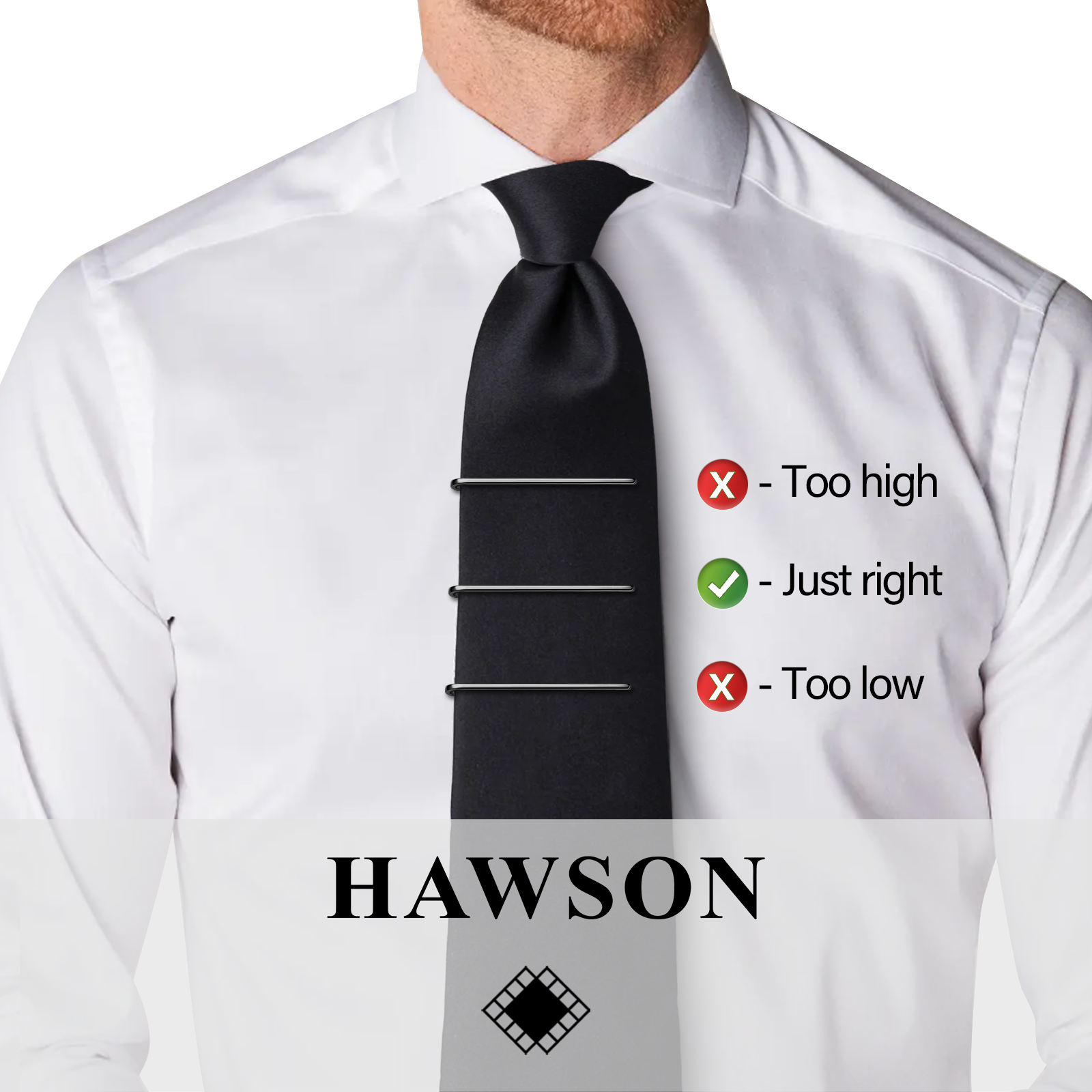 HAWSON Tie Clips for Men 4Pcs  – Tie Bar Set Gift Bewertung und Preis