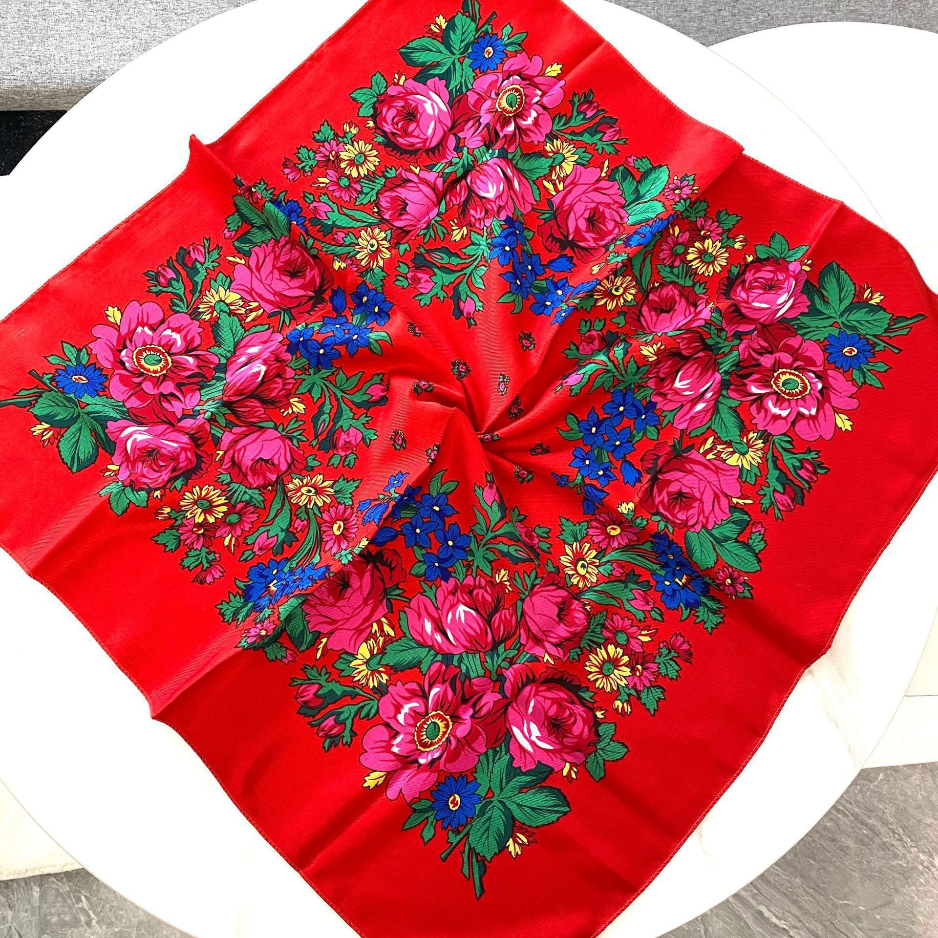 70*70cm Russian Floral Square  – Bandana Cotton Bewertung und Preis