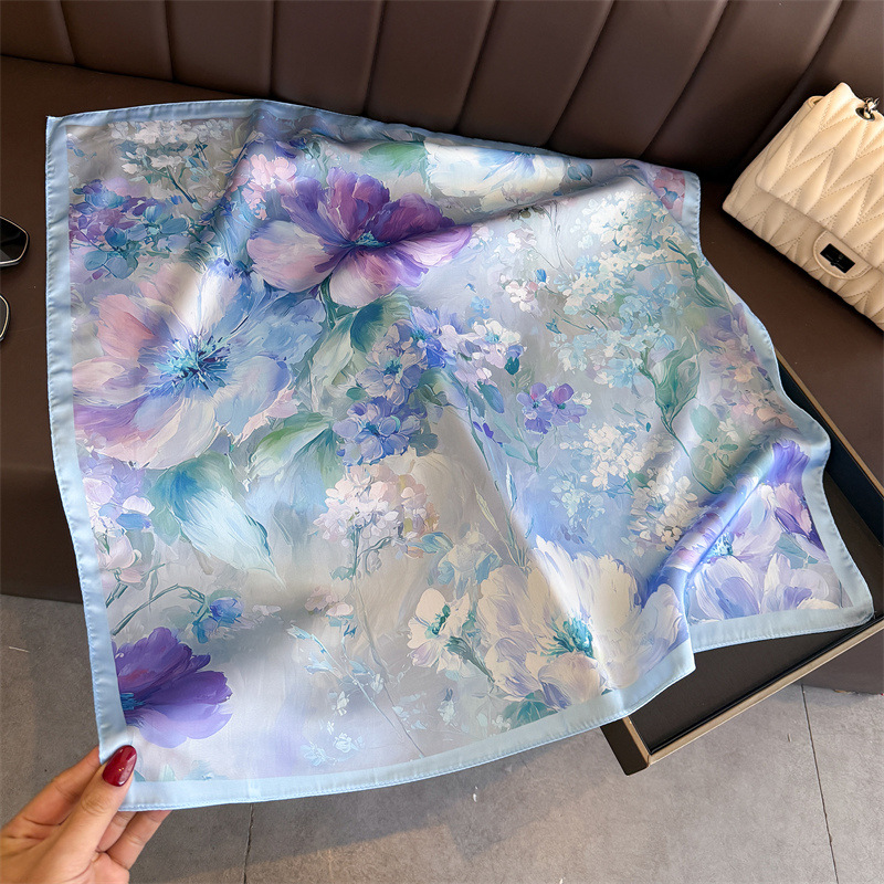 2026 New Floral Print Silk Squ – Ascot Neck Scarf Bewertung und Preis