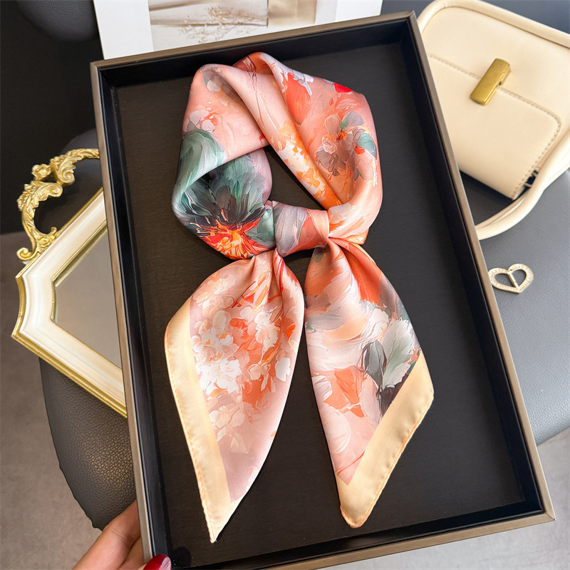 2026 New Floral Print Silk Squ – Ascot Neck Scarf Bewertung und Preis