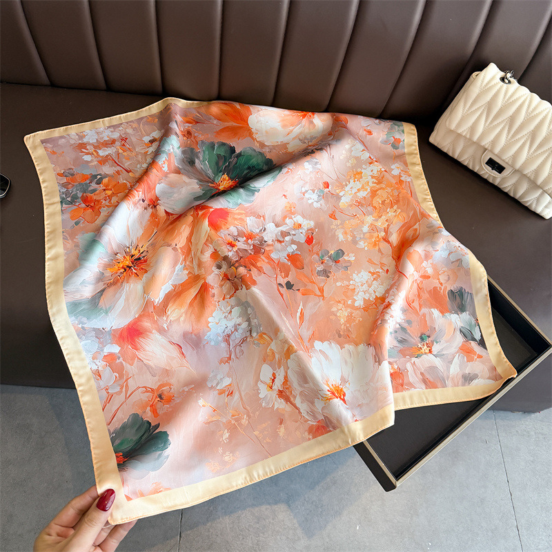 2026 New Floral Print Silk Squ – Ascot Neck Scarf Bewertung und Preis