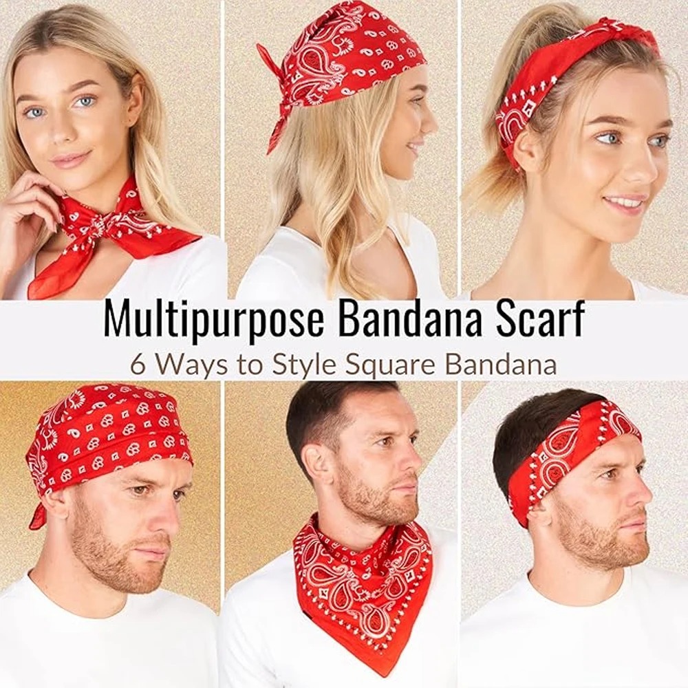 Unisex Men Women Bandana Hairb – Handkerchief Cotton Men Bewertung und Preis