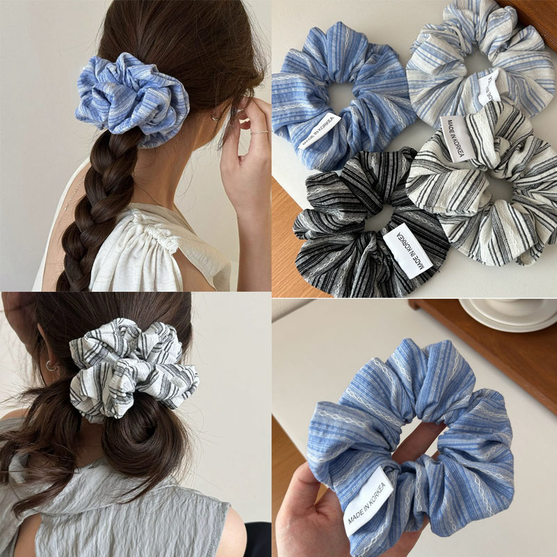 2024 Korea Fashion Stripe Hair – Silk Tie Striped Bewertung und Preis