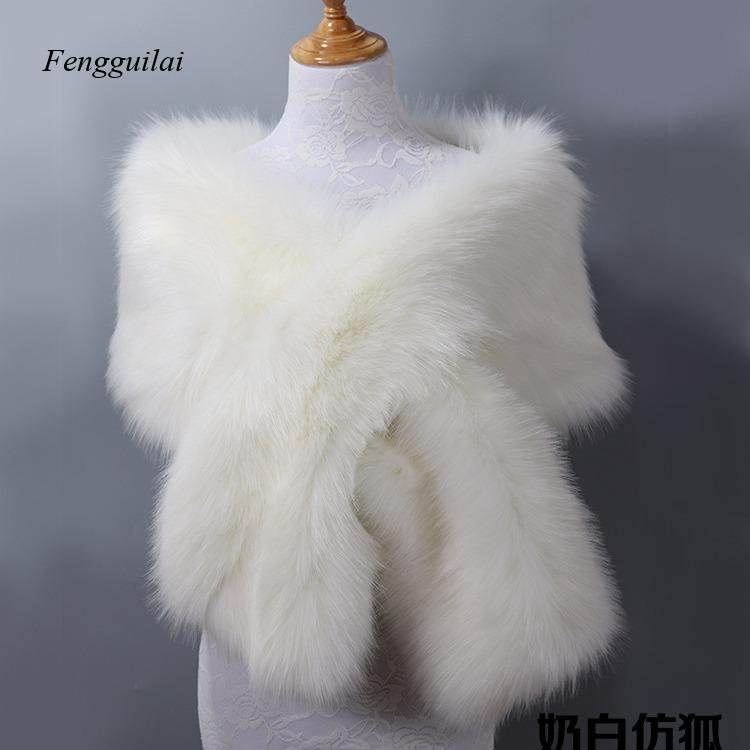 Women's White Faux Fur Shawl B – Stole Wedding Shawl Bewertung und Preis