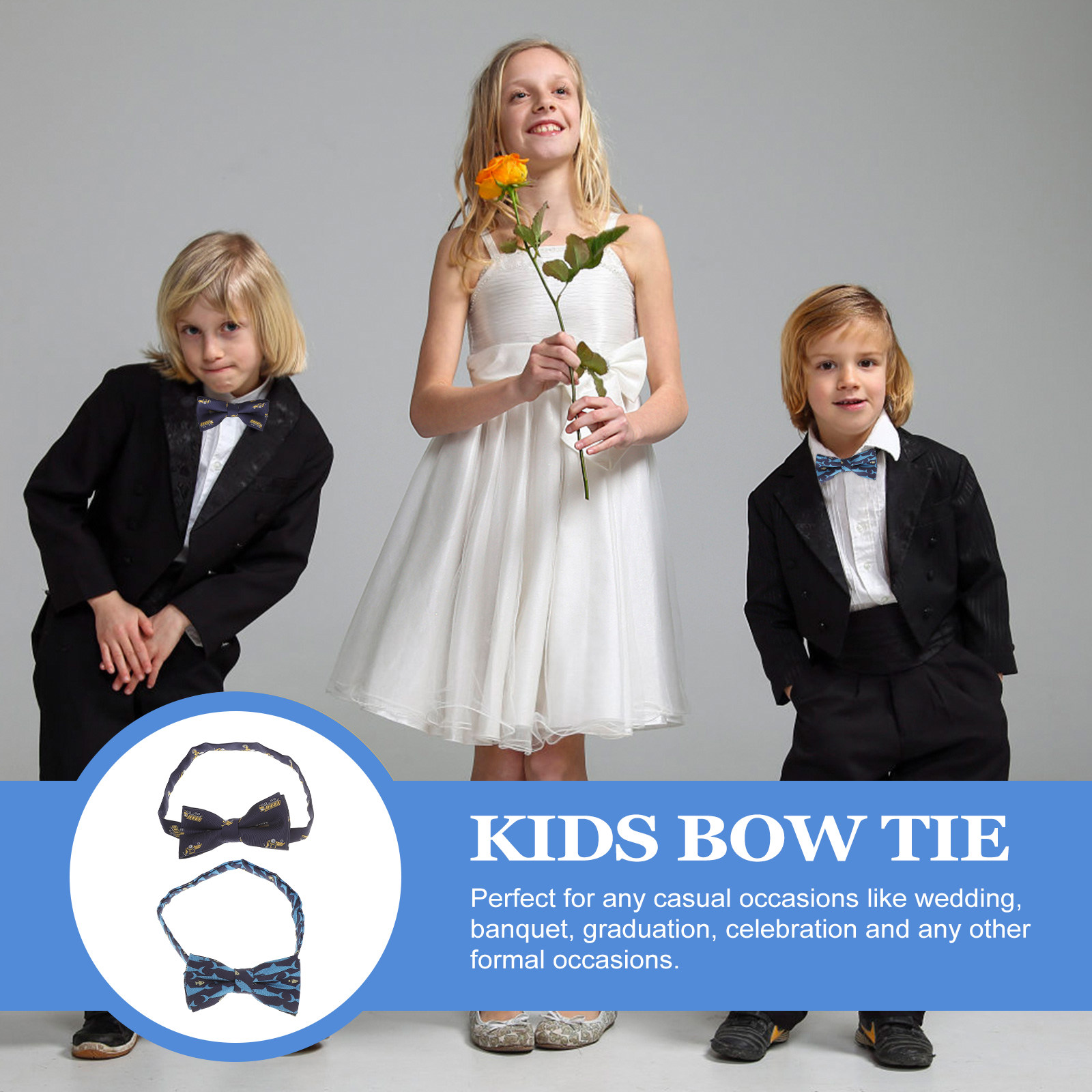 2Pcs Kids Bow Tie Cartoon Pre- – Bow Tie Pre Tied Bewertung und Preis