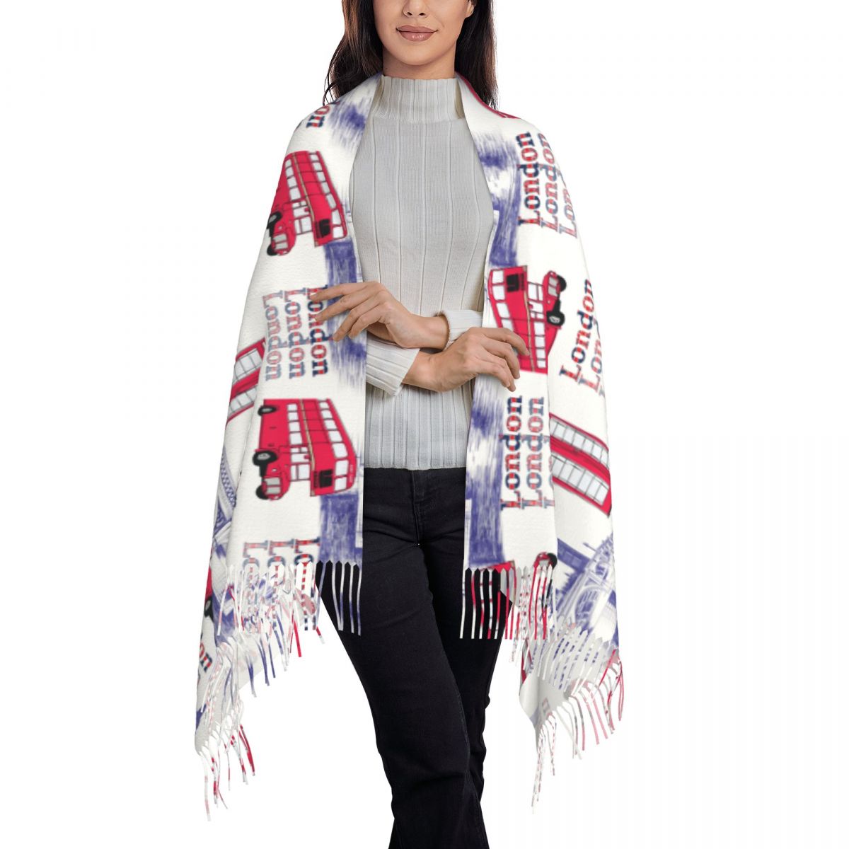 London England Scenes Shawls W – Pashmina Wrap Large Bewertung und Preis
