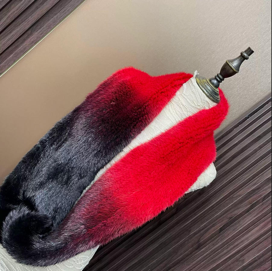 Ombre Color Genuine Mink Fur S – Infinity Scarf Knit Bewertung und Preis