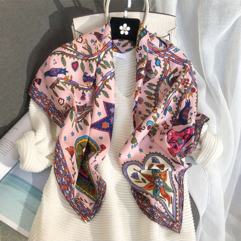 2024 90*90cm Square Scarf Twil – Bandana Cotton Bewertung und Preis