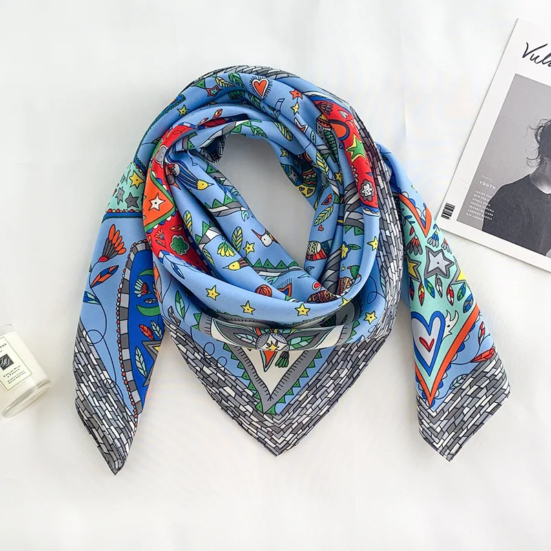 2024 90*90cm Square Scarf Twil – Bandana Cotton Bewertung und Preis