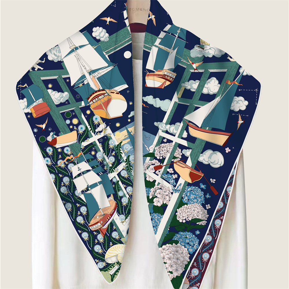 90CM Brand Silk Scarves Wraps  – Scarf Silk Square Bewertung und Preis