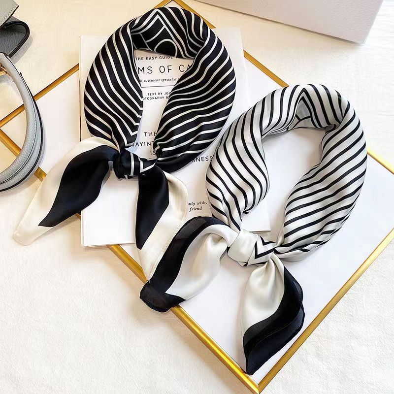 Fashion Square 70cm Black and  – Silk Tie Striped Bewertung und Preis