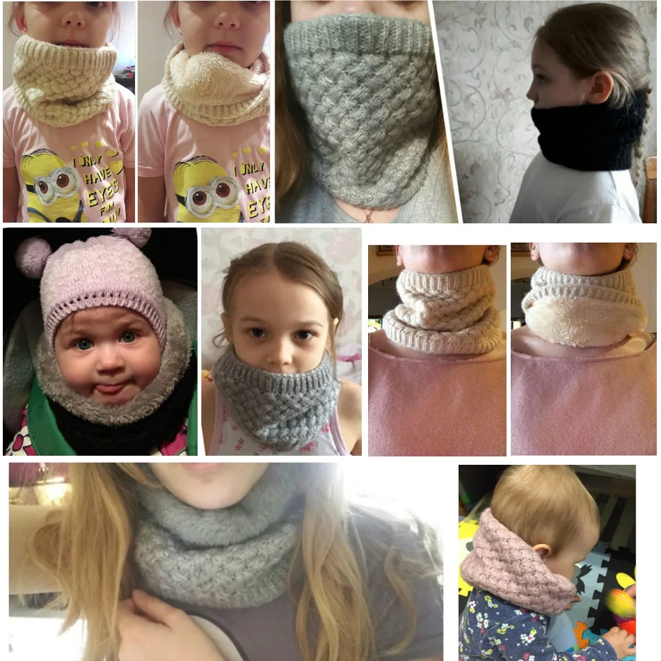 Kids Girls/Boys Winter Knitted – Infinity Scarf Knit Bewertung und Preis