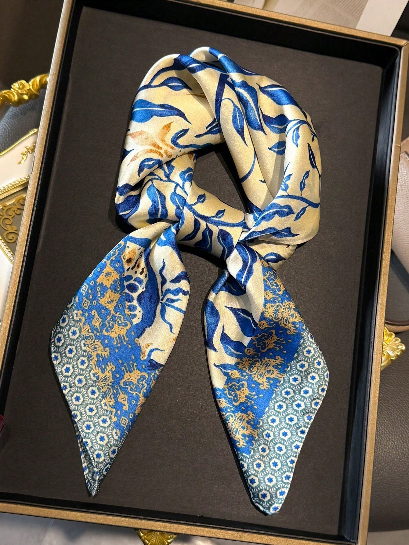 Luxury Brand Bohemia Print Squ – Silk Neck Scarf Bewertung und Preis