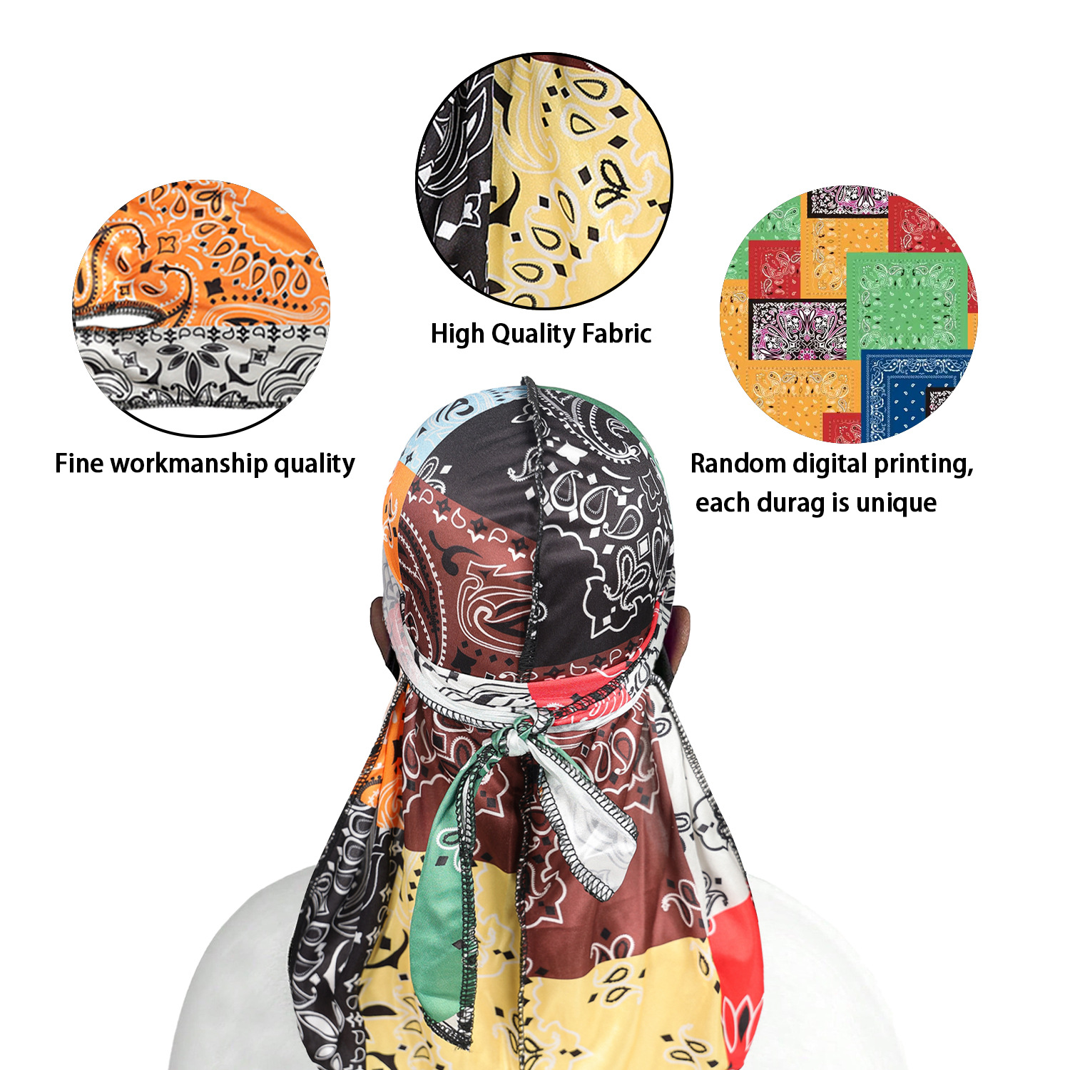 Paisley Printing Silky Durags  – Bandana Doo Rag Bewertung und Preis