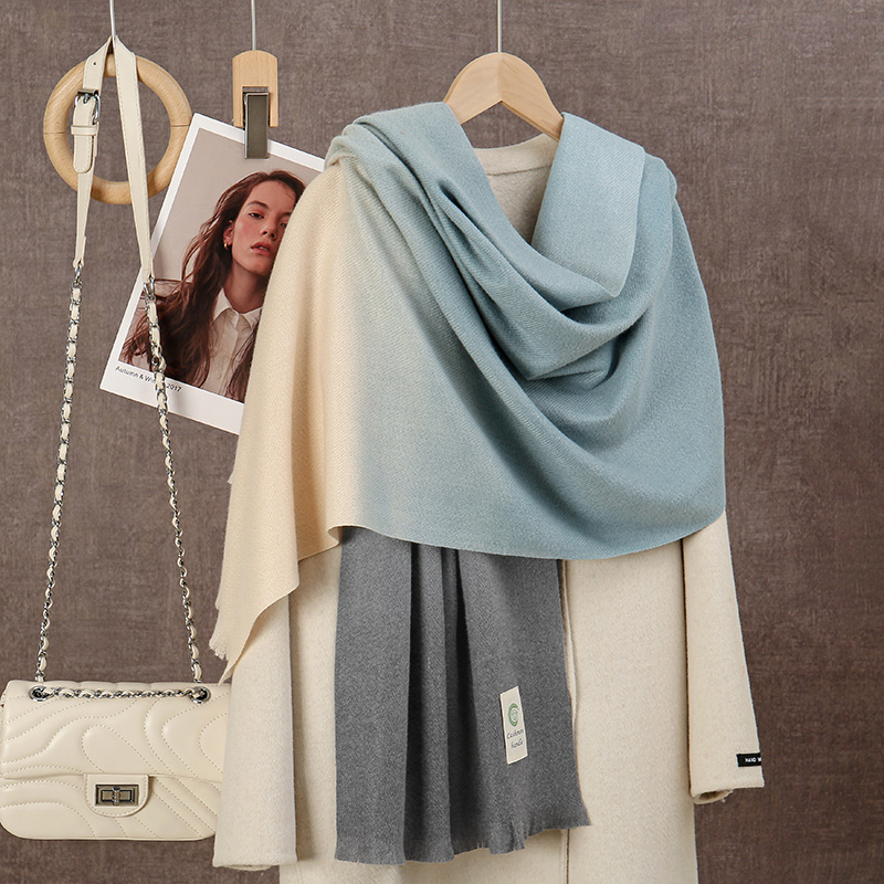 New 2024 Gradient Cashmere Sca – Woven Scarf Blanket Bewertung und Preis