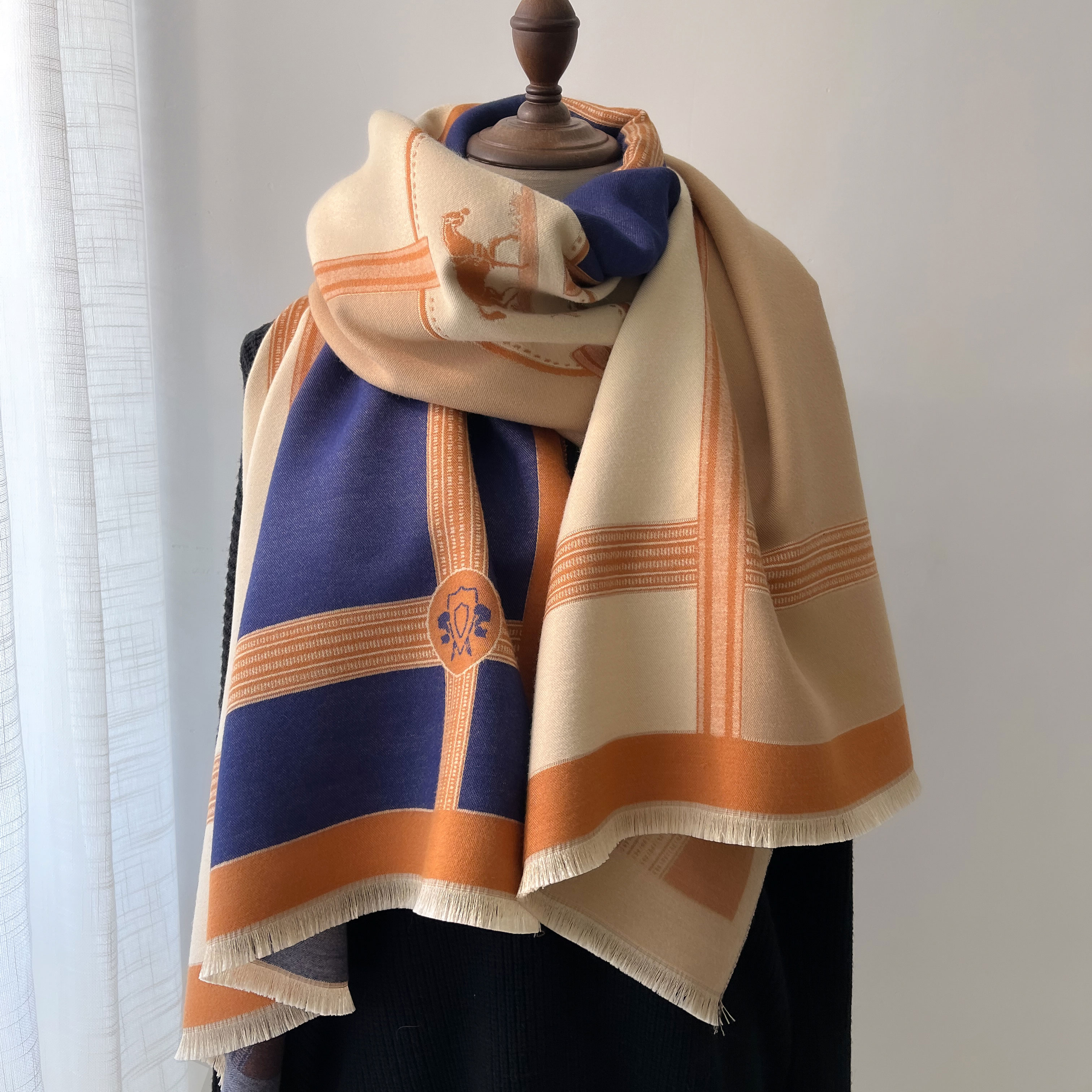 Winter Cashmere Scarf Women Lu – Woven Scarf Blanket Bewertung und Preis