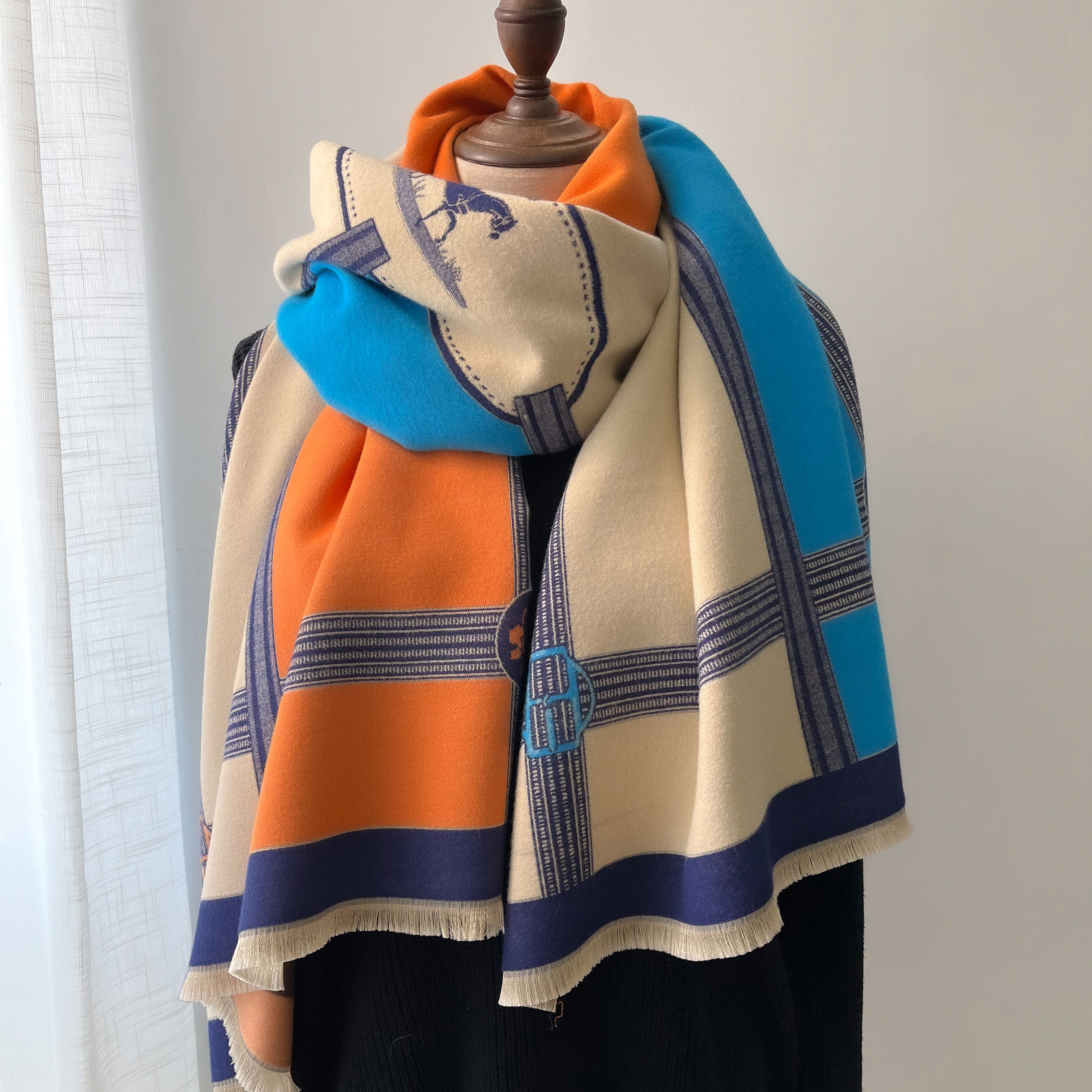 Winter Cashmere Scarf Women Lu – Woven Scarf Blanket Bewertung und Preis