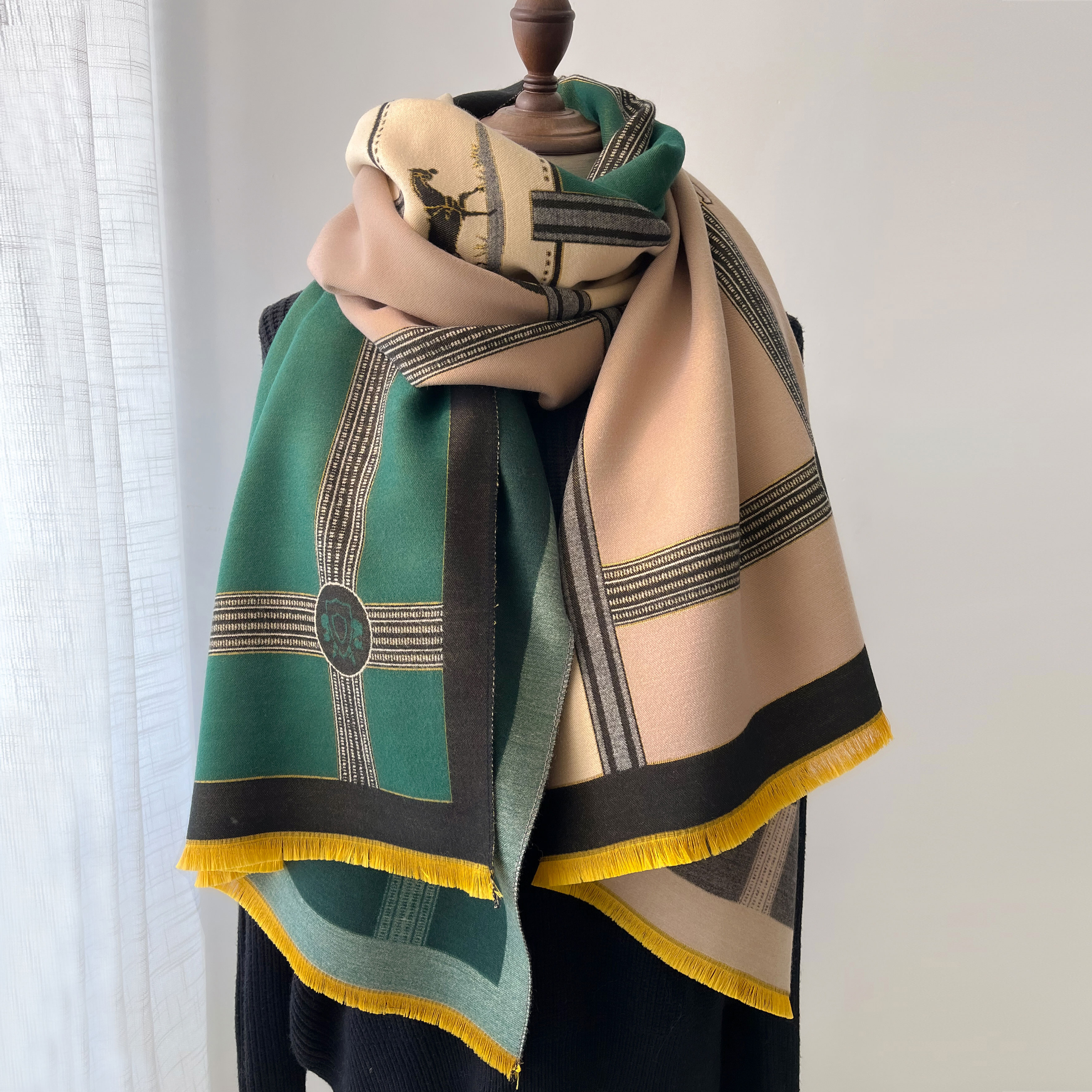 Winter Cashmere Scarf Women Lu – Woven Scarf Blanket Bewertung und Preis