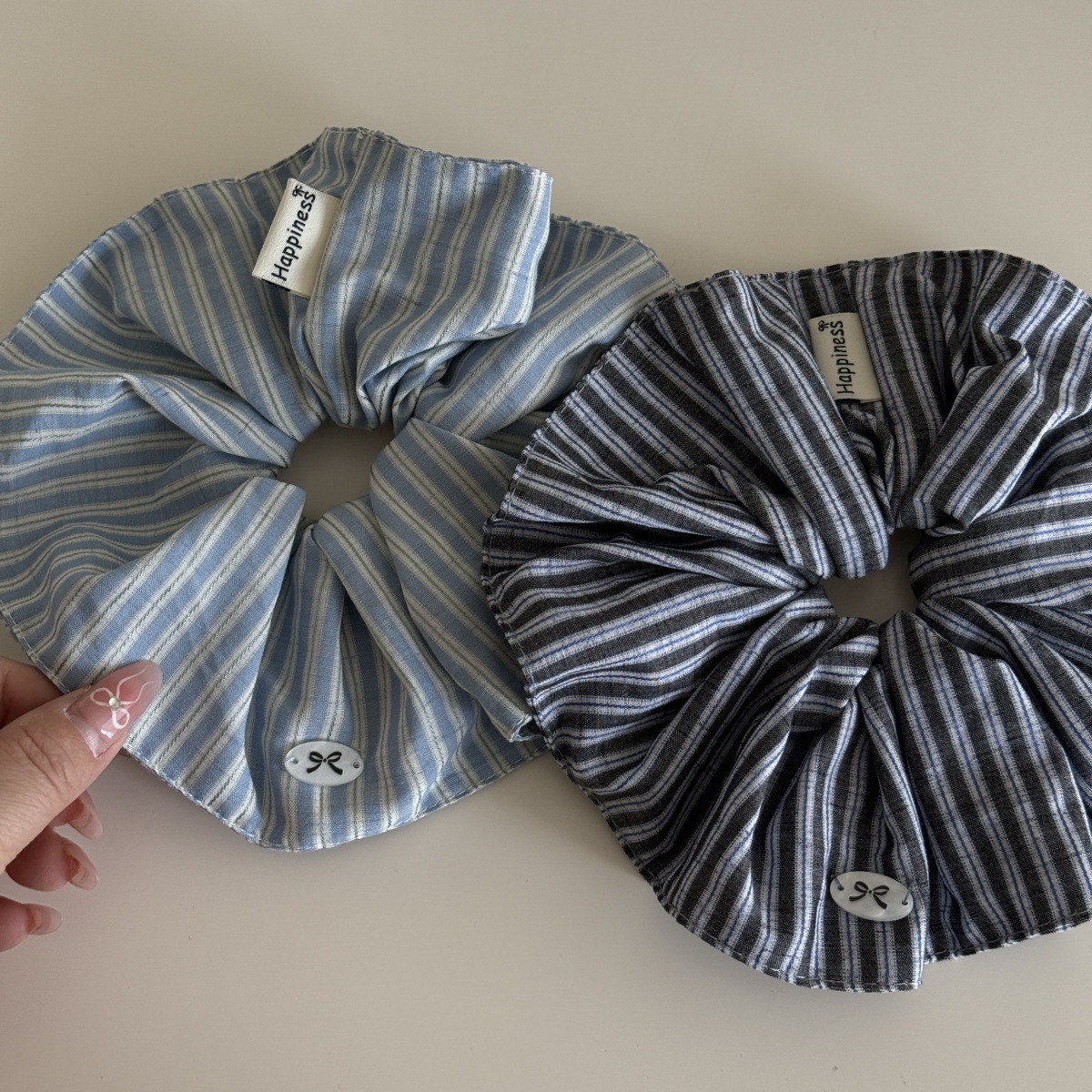 Blue Solid Color Silk Hair Ban – Silk Tie Striped Bewertung und Preis