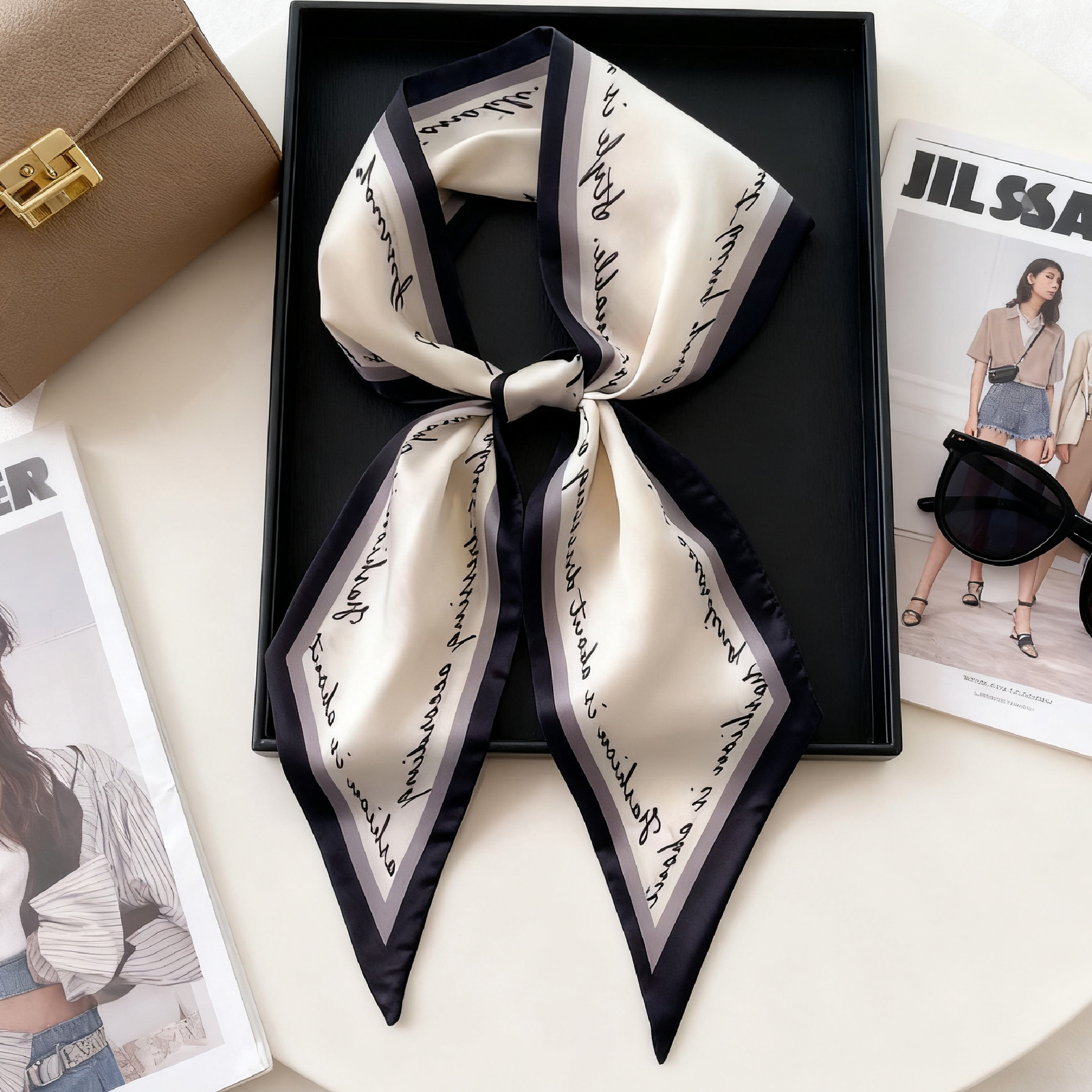 Luxury Long Neckerchief Skinny – Silk Neck Scarf Bewertung und Preis