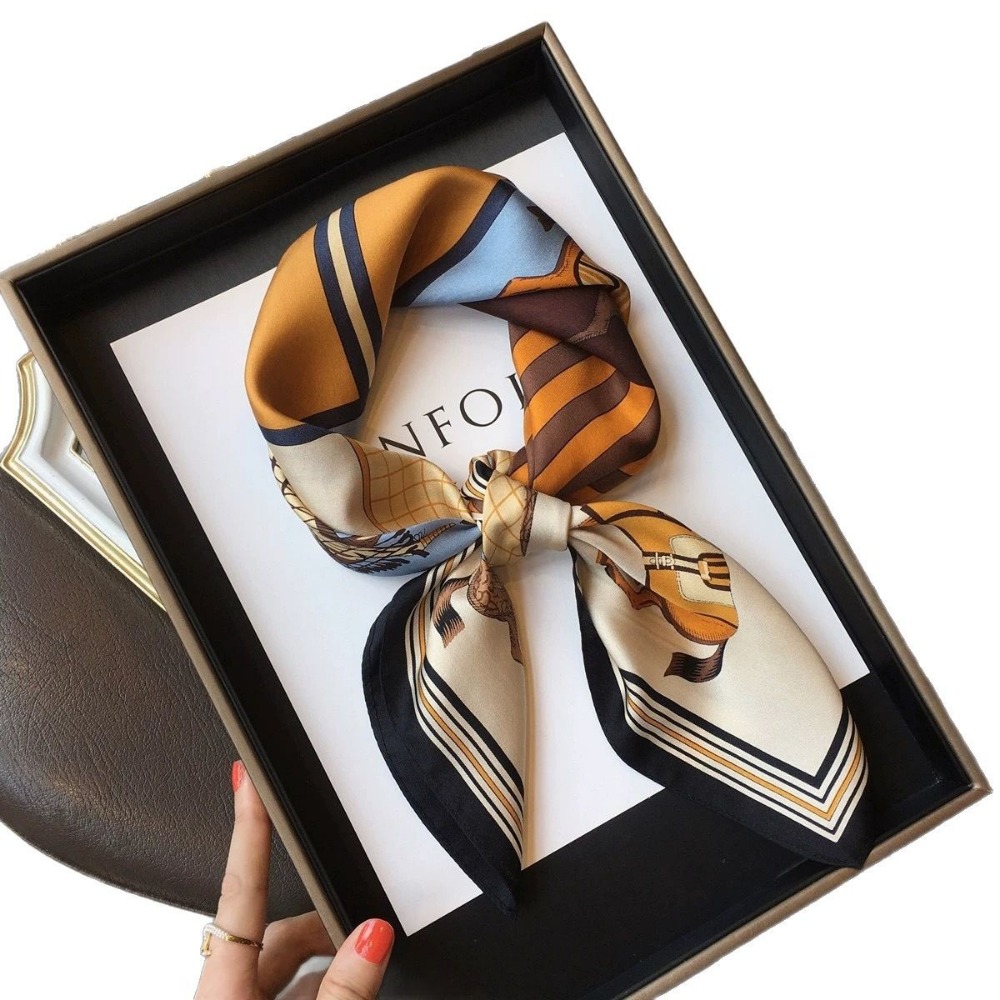 Fashion Satin Square Scarf for – Ascot Neck Scarf Bewertung und Preis