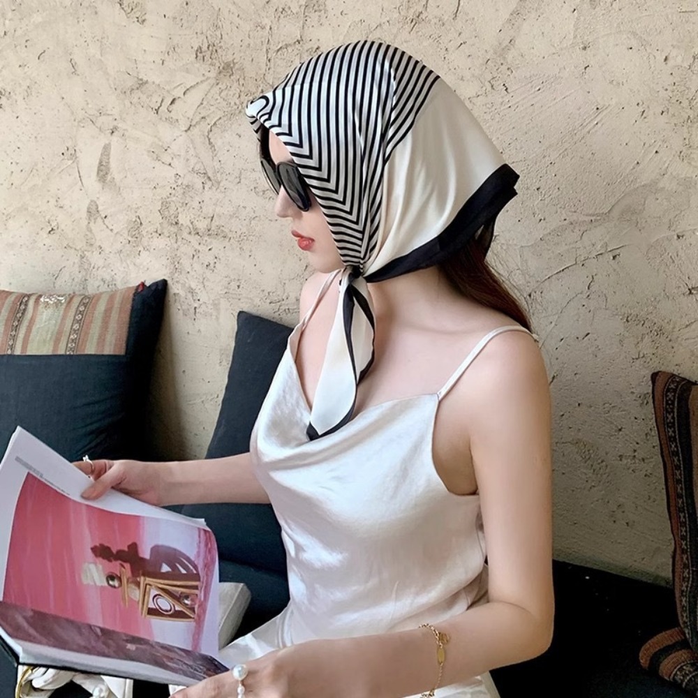 Fashion Satin Square Scarf for – Ascot Neck Scarf Bewertung und Preis