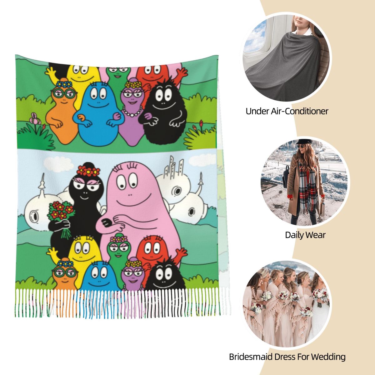Les Barbapapa Family Shawls Wr – Pashmina Wrap Large Bewertung und Preis