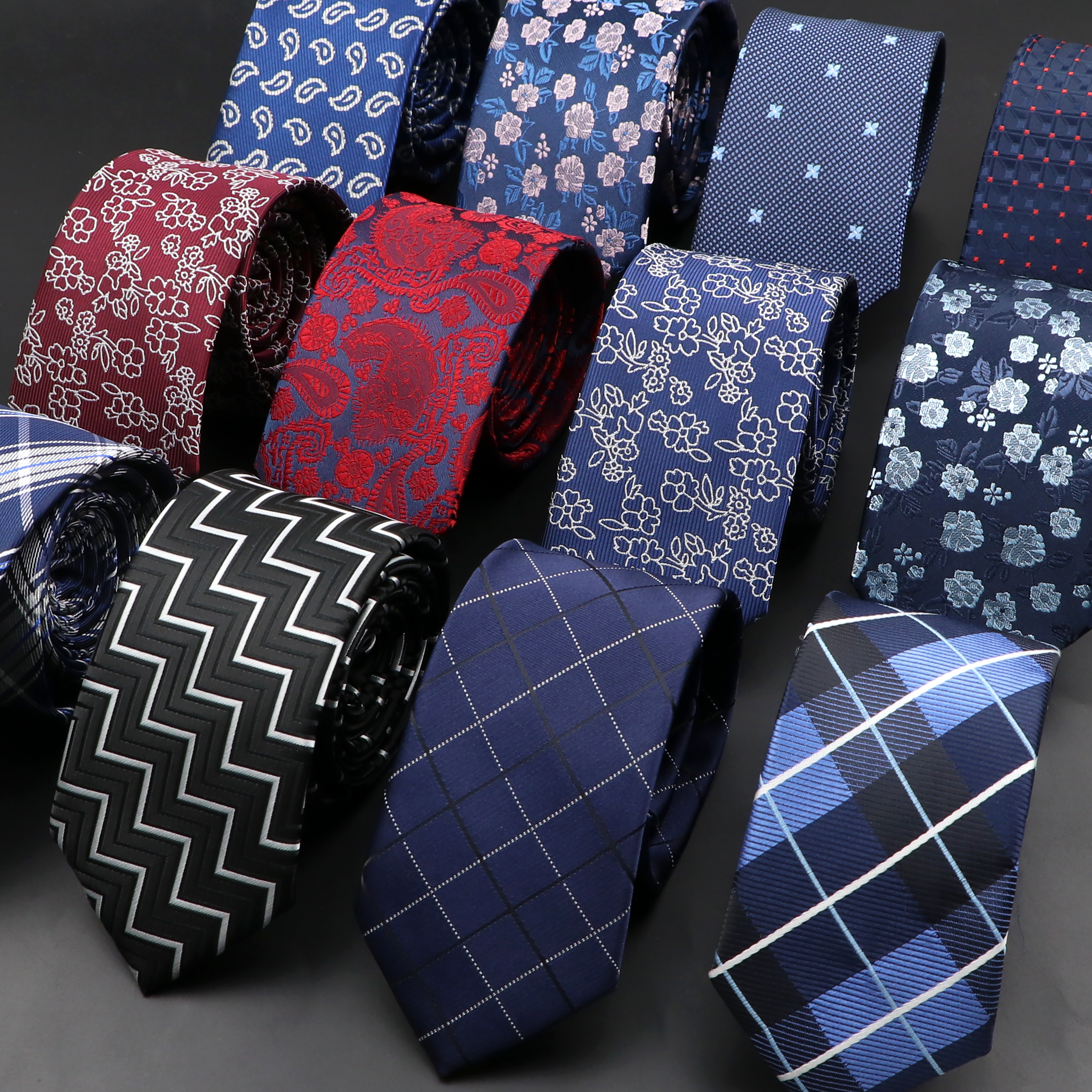 New Men Ties Solid Color Strip – Skinny Tie Men Bewertung und Preis