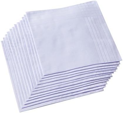 Men's Pure White 100% Cotton H – Handkerchief Cotton Men Bewertung und Preis