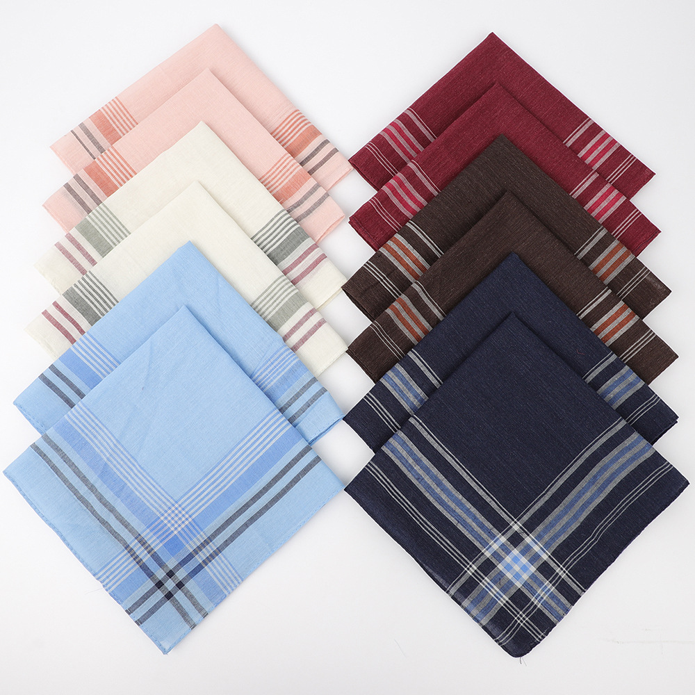 6pcs Men's Mixed Color Plaid S – Handkerchief Cotton Men Bewertung und Preis
