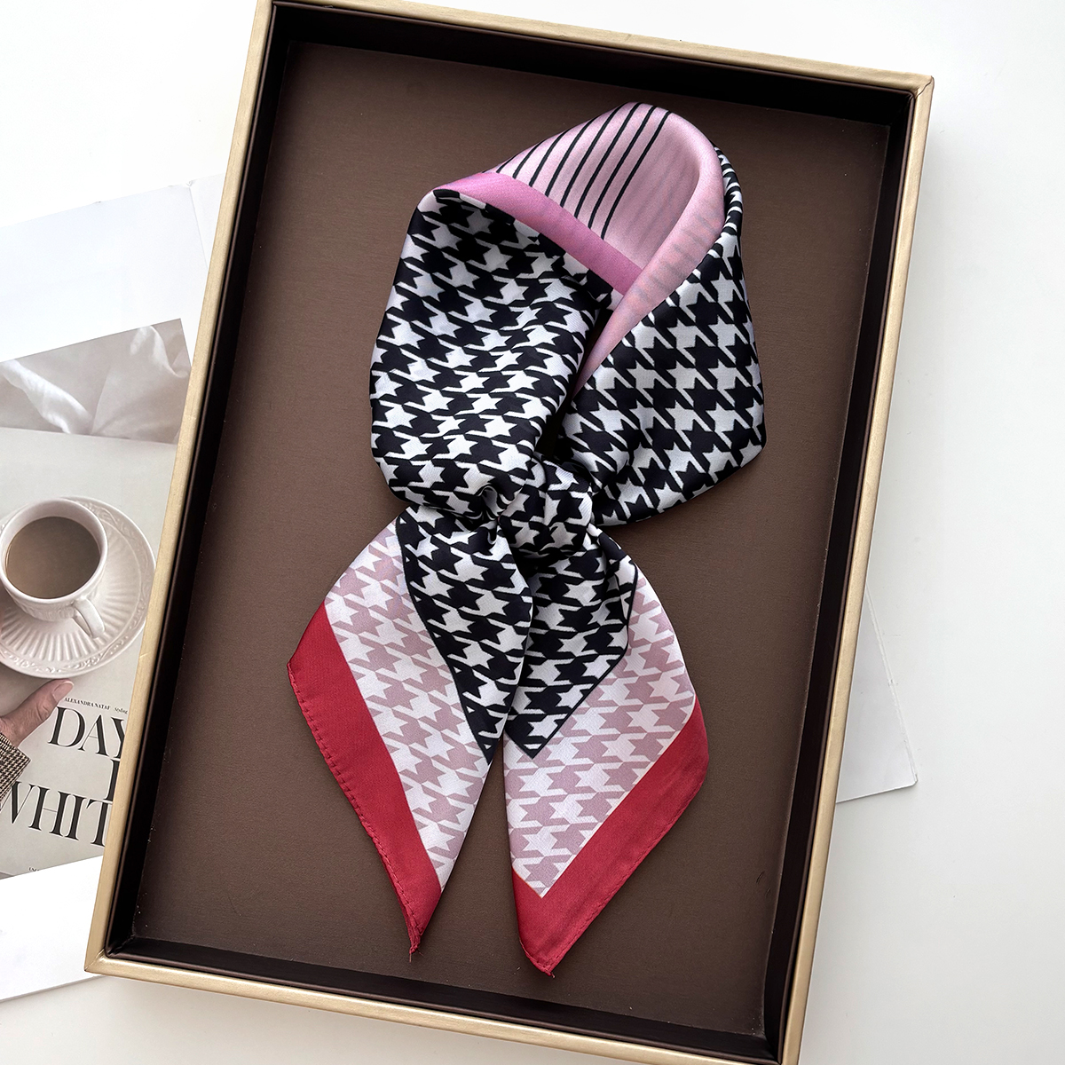 New Printed Square Scarf For W – Silk Neck Scarf Bewertung und Preis