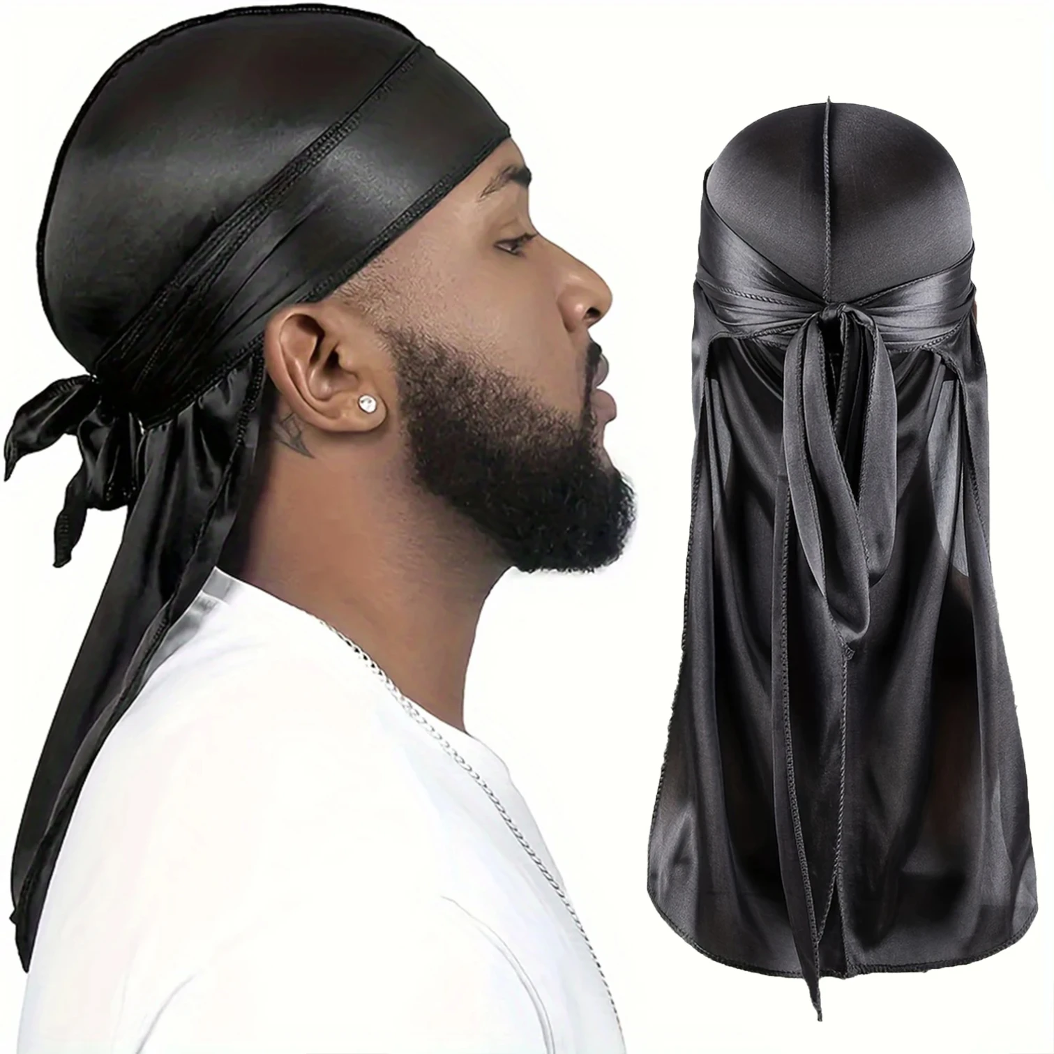 Men's Silk Durag Bonnet Bandan – Bandana Doo Rag Bewertung und Preis