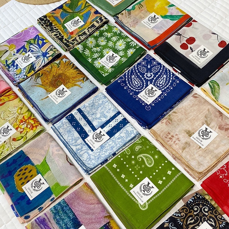 100% Cotton Square Scarf For W – Bandana Cotton Bewertung und Preis