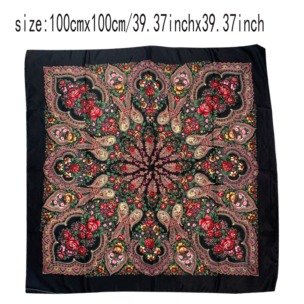 100*100cm Russian Square Scarf – Bandana Cotton Bewertung und Preis