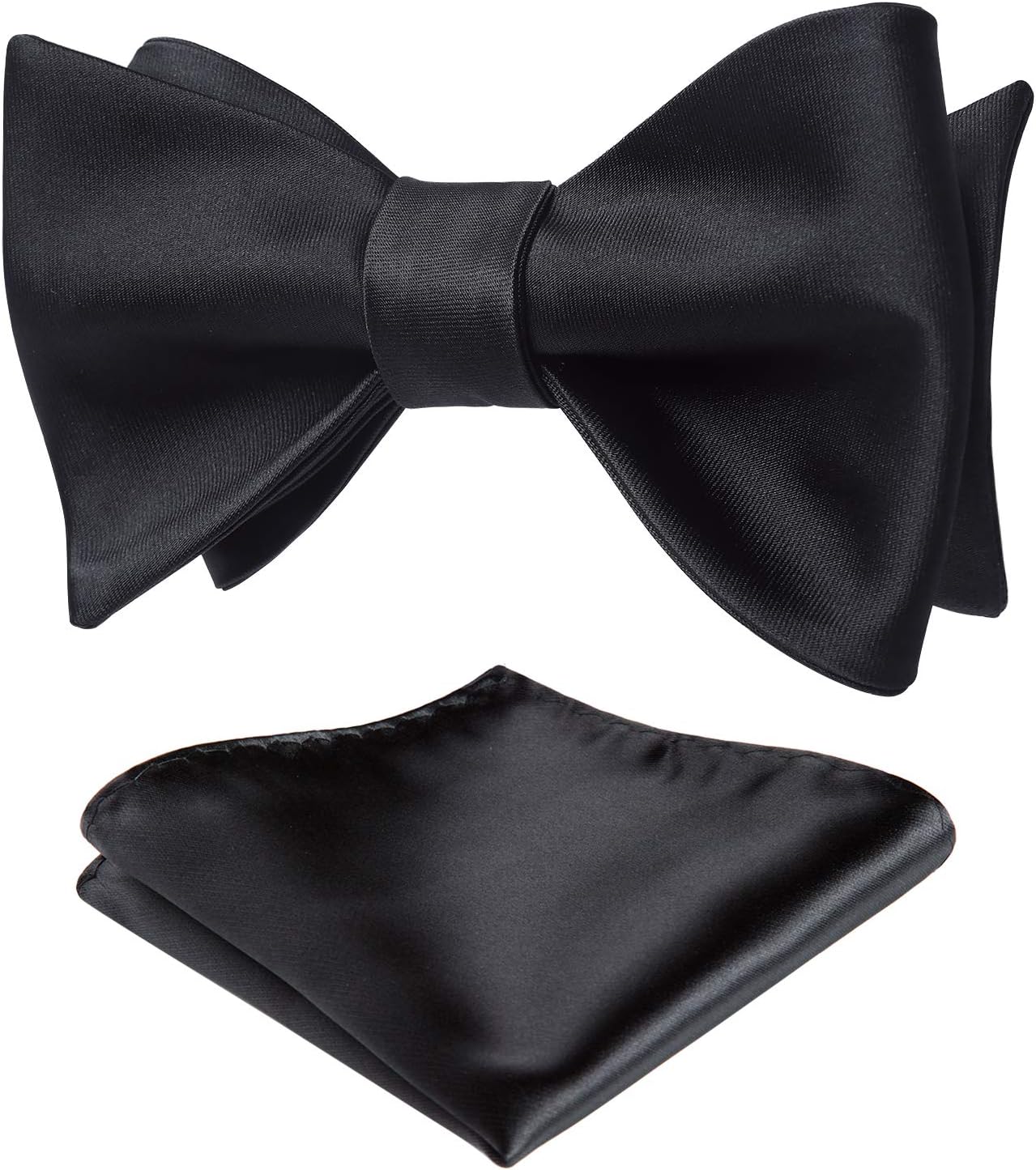 Solid Color Self Tie Bow Tie & – Pocket Square Set Bewertung und Preis
