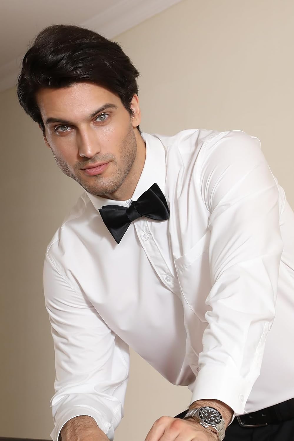Solid Color Self Tie Bow Tie & – Pocket Square Set Bewertung und Preis