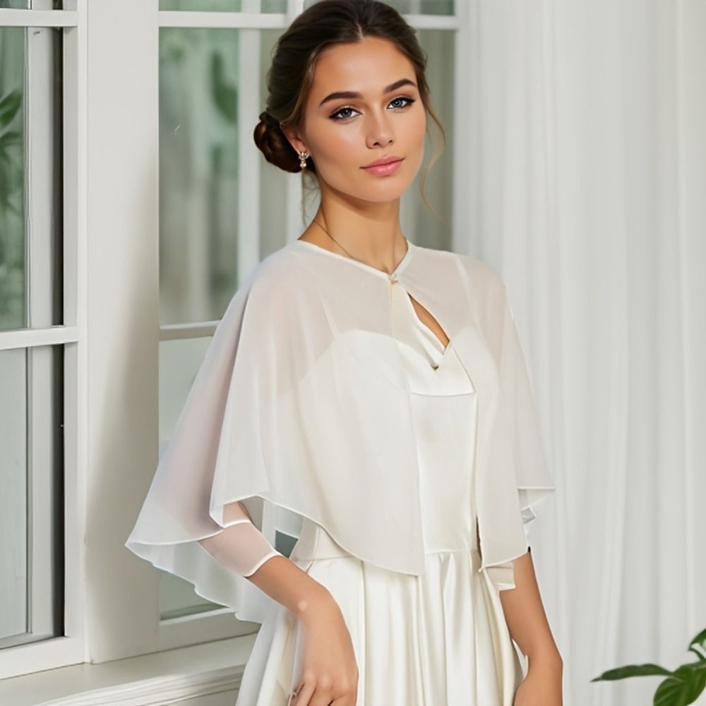 Vintage Sheer Chiffon Capelet  – Stole Wedding Shawl Bewertung und Preis