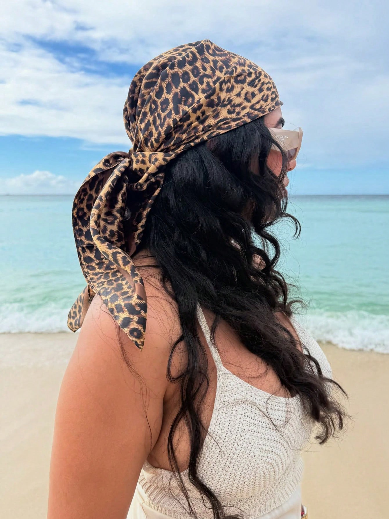 90cm Leopard Print Neckerchief – Silk Neck Scarf Bewertung und Preis