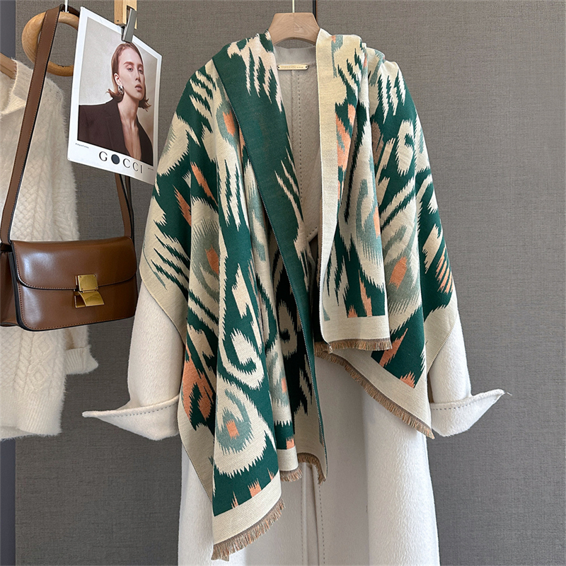 2025 Brand Warm Cashmere Ponch – Woven Scarf Blanket Bewertung und Preis
