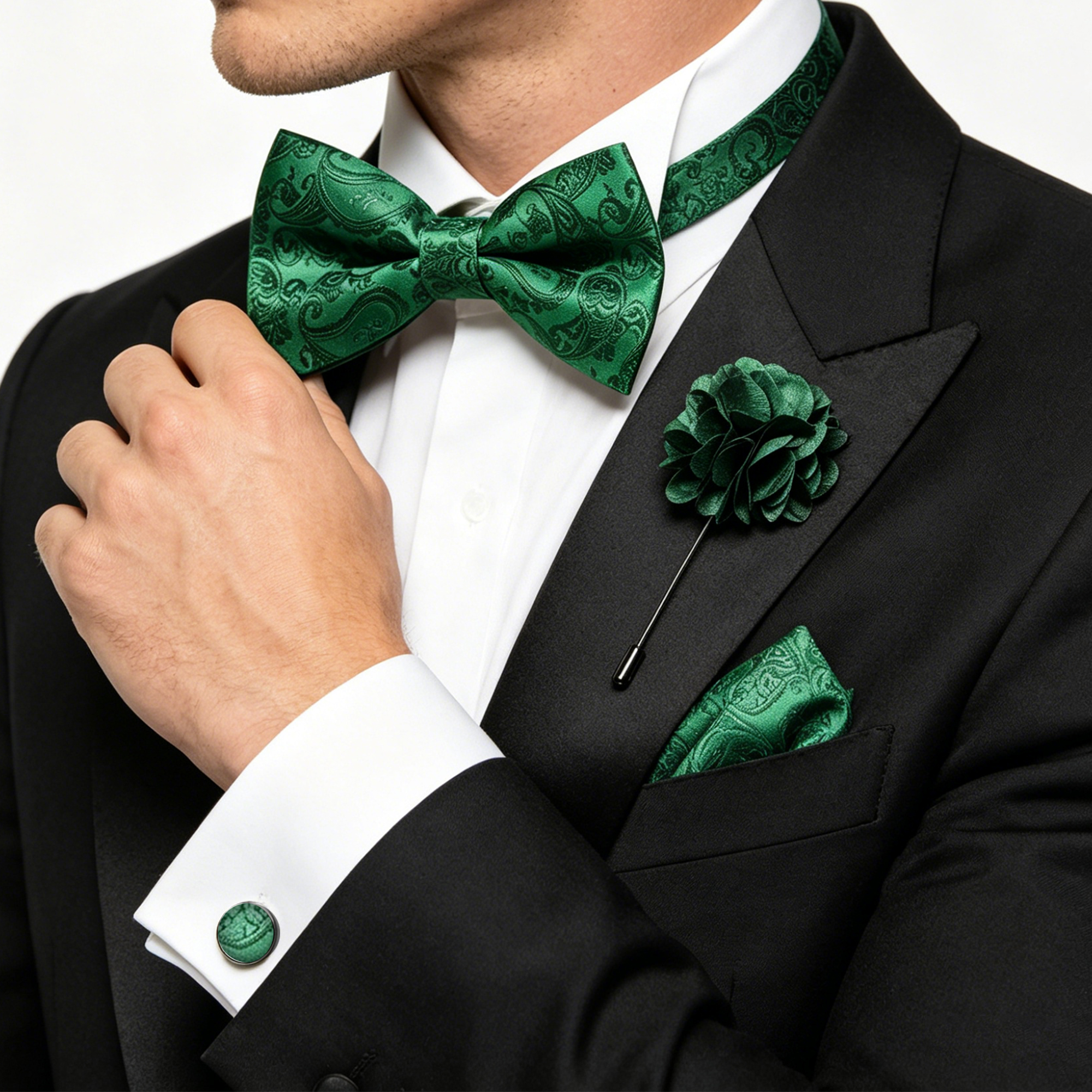 36pcs Black Silk Jacquard Pais – Bow Tie Pre Tied Bewertung und Preis