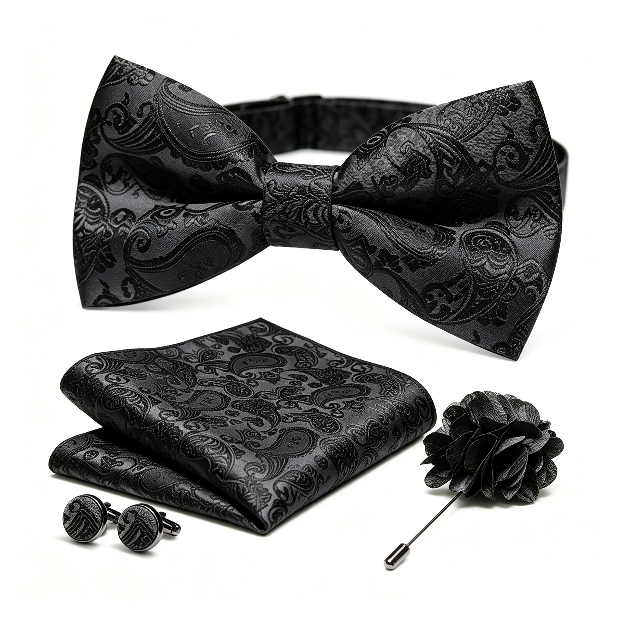 36pcs Black Silk Jacquard Pais – Bow Tie Pre Tied Bewertung und Preis