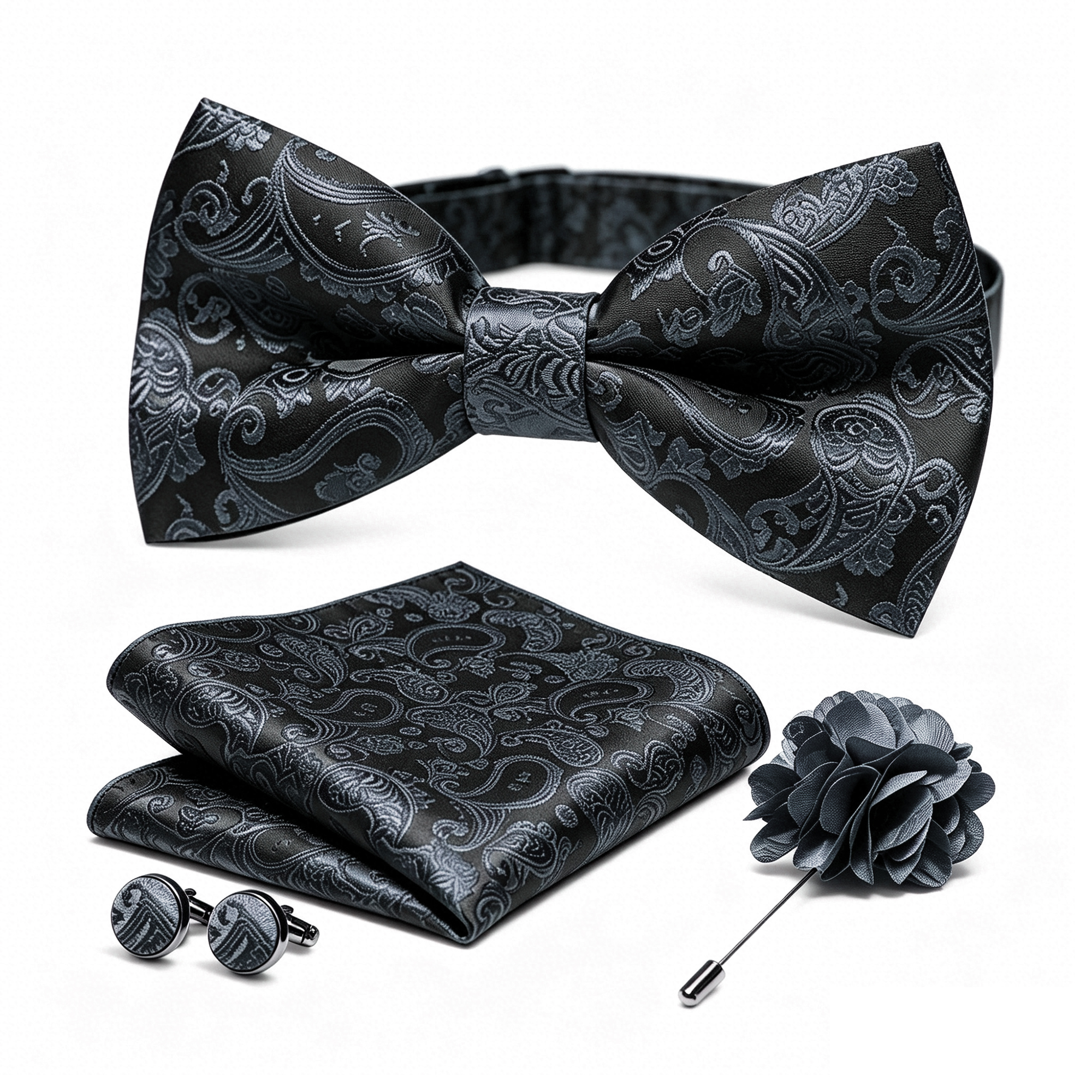 36pcs Black Silk Jacquard Pais – Bow Tie Pre Tied Bewertung und Preis