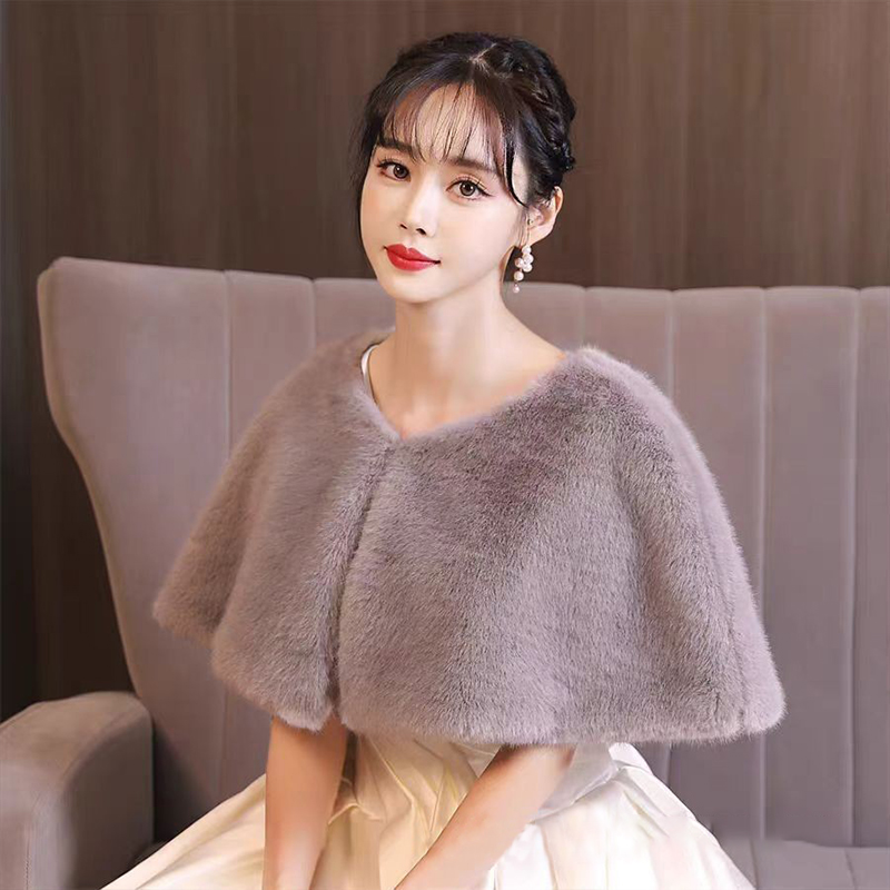 Women Winter Faux Fur Shawl El – Stole Wedding Shawl Bewertung und Preis
