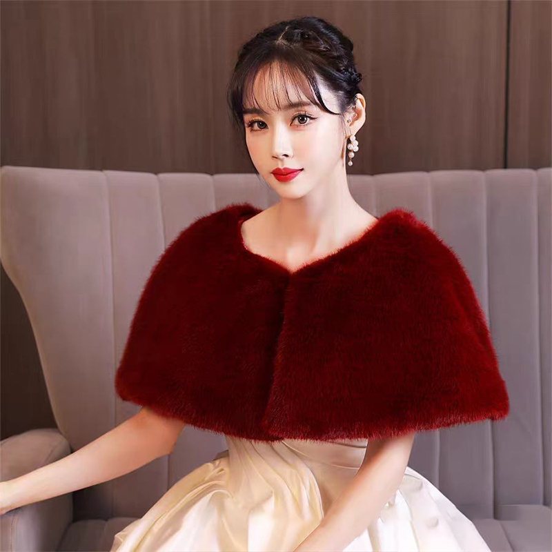 Women Winter Faux Fur Shawl El – Stole Wedding Shawl Bewertung und Preis