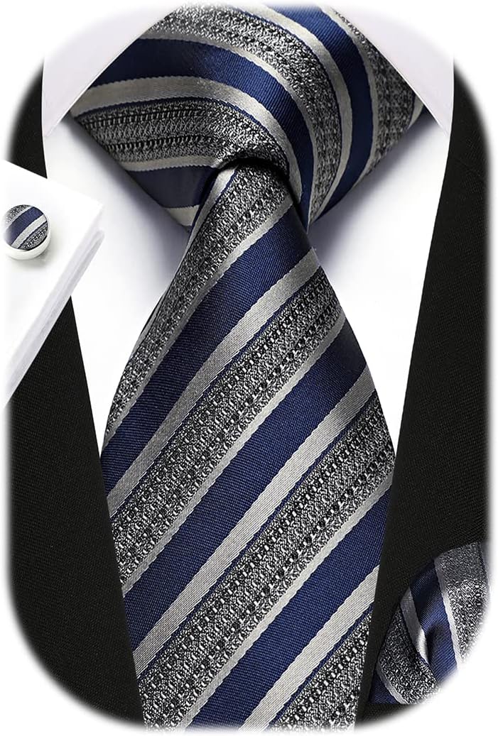 Men's Stripe Tie & Pocket Squa – Pocket Square Set Bewertung und Preis