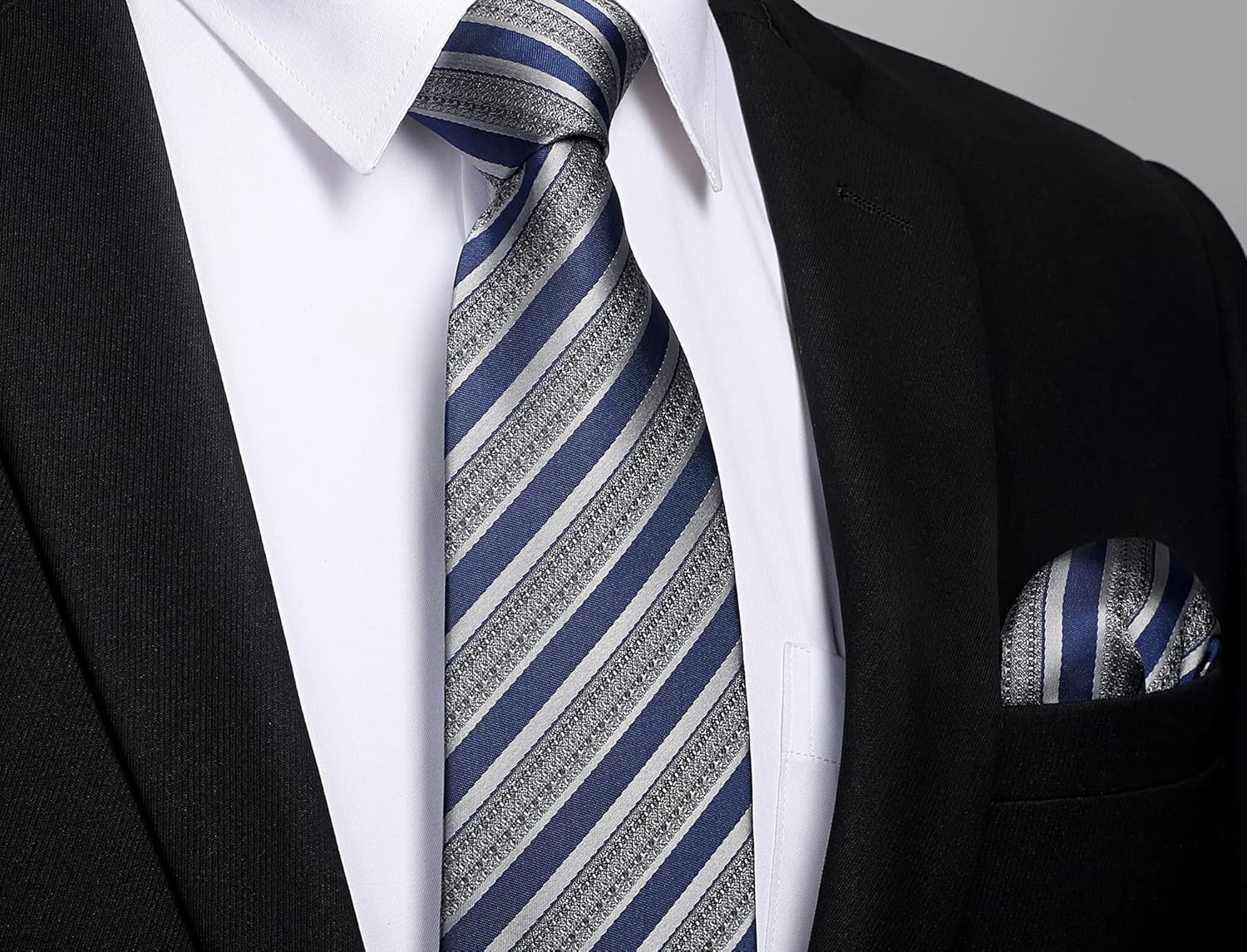 Men's Stripe Tie & Pocket Squa – Pocket Square Set Bewertung und Preis